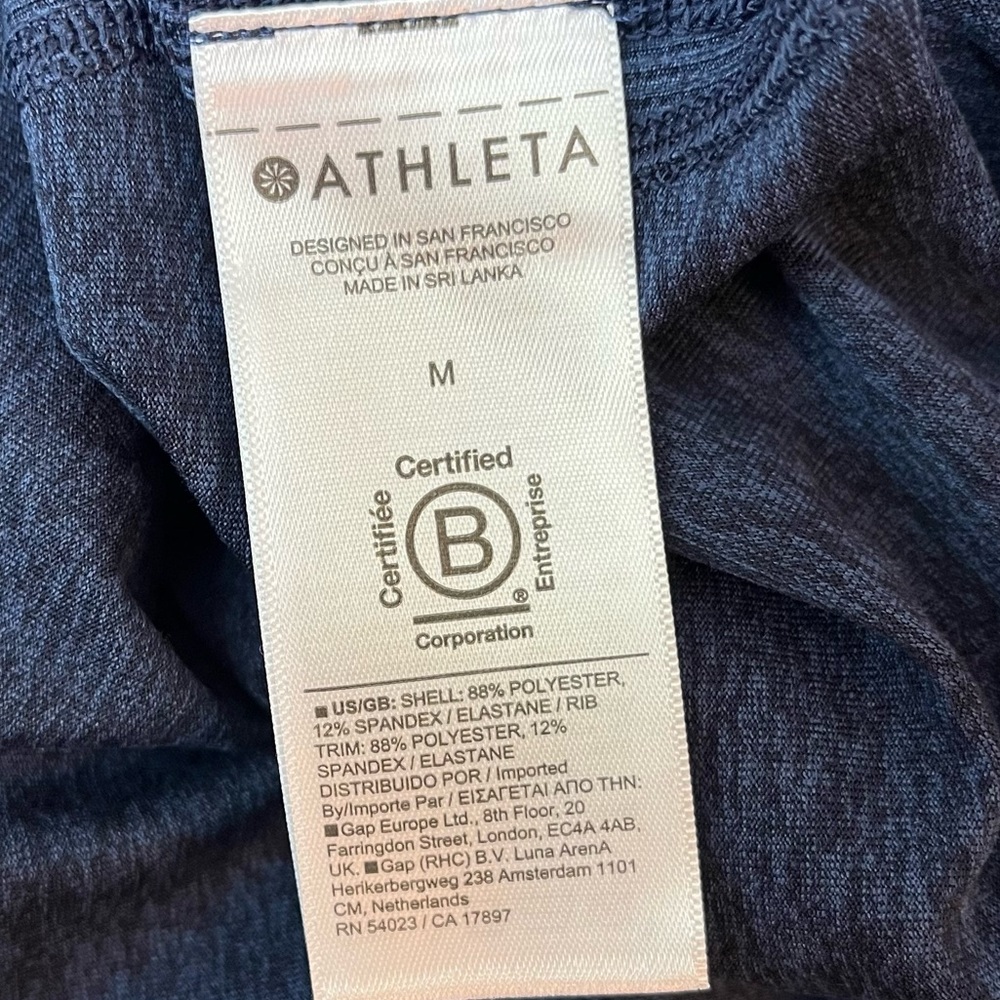 Athleta Uptempo Lightweight Women's Navy Blue Hoodie Top Sweatshirt Size… - Picture 10 of 11